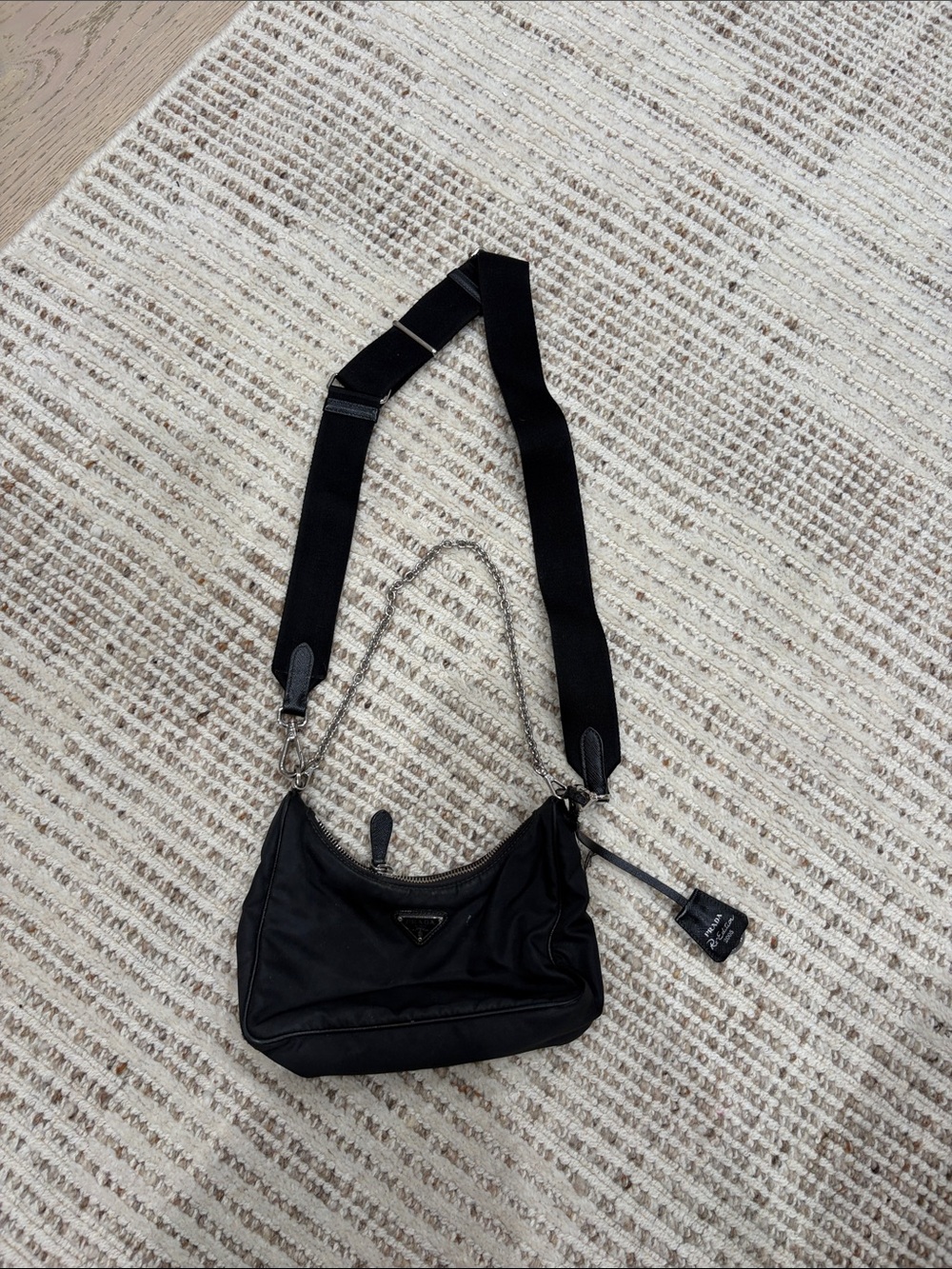 Black Prada re nylon bag